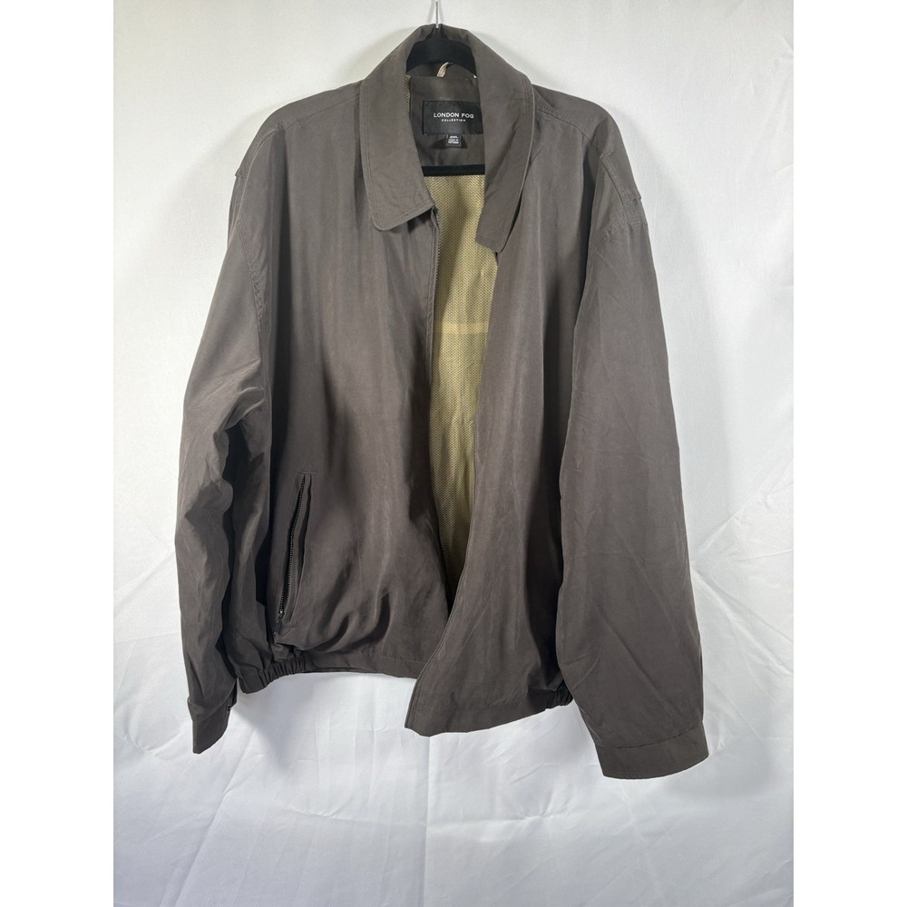 London Fog jacket size 2xl full zip waist length lightweight mesh lined - Picture 4 of 9